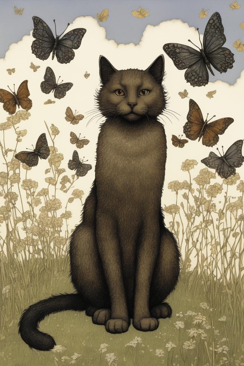 00120-738012904-John Albert Bauer Style - a female anthro cat furry [who has brown skin and dark curly hair] is happily sitting in a meadow with.png